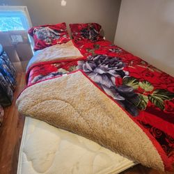 Cobijas Con  Borrego King Size Matrimonial 