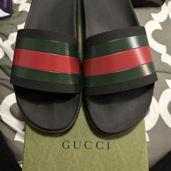 Men's Gucci Signature Stripe Slide Sandals