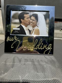 "Our Wedding" silver-plated MALDEN wedding picture frame, designed for a 4x6 picture