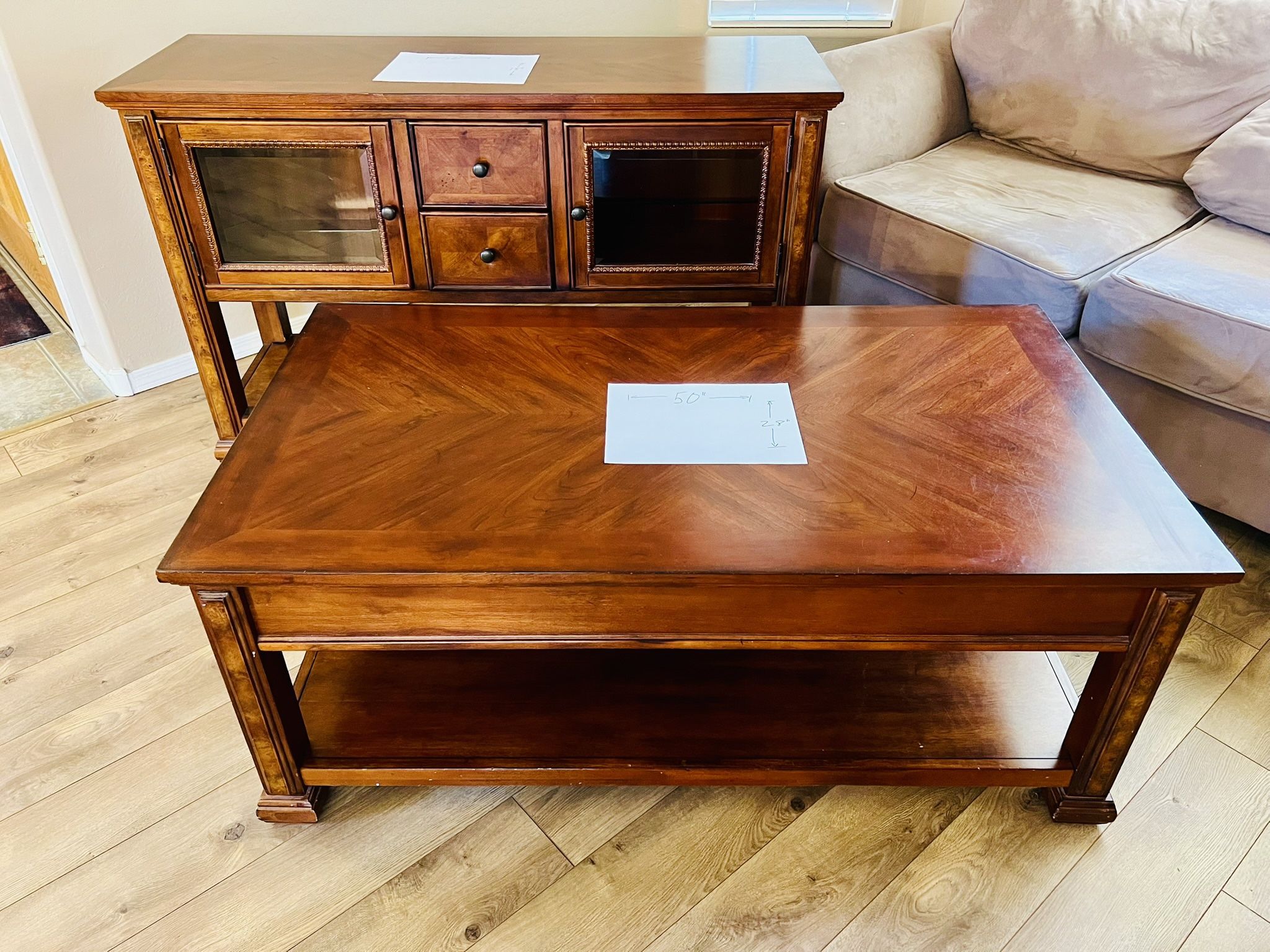 Credenza/TV Table & Coffee Table