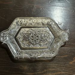 Vintage Indiana Tiara Clear Sandwich Glass 9" Rectangular Serving Plate Platter