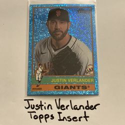 Justin Verlander San Francisco Giants Pitcher Topps Short Print Insert Card. 