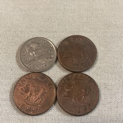 Foreign coins all four coins 5$