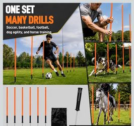 Agility Training Equipment Sports Training Sticks
for Soccer, Basketball, Football, Dog, Horse