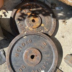 35 lb weights x2 one inch