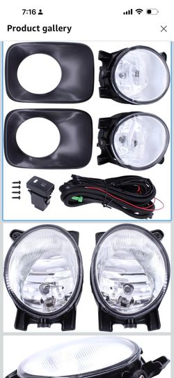 MOTOKU Pair Fog Light and Fog Lamp Bezel Cover Panel Trim Kit for Honda Pilot 2009-2011 Left Driver and Right Passenger Side with Switch Wire Harness