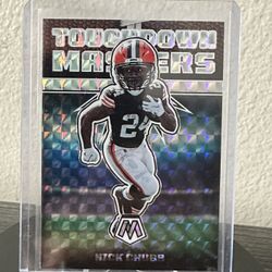 2022 MOSIAC FOOTBALL Nick Chubb “Touchdown Masters” Insert