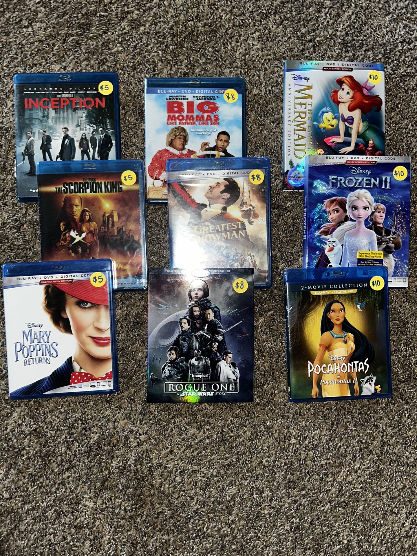 Blue Ray Movies - Prices vary 