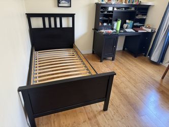 IKEA HEMNES Twin Size Bed, Mattress, Desk, Add-on Unit