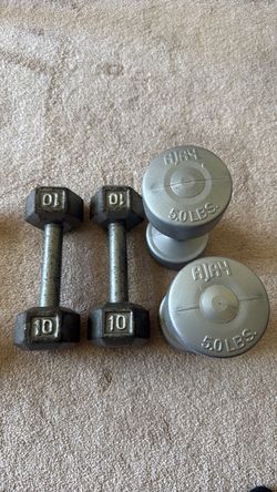 30-Lb Dumbbell Weight Set – 5 & 10 Lb Pairs