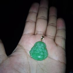 14k Yellow Gold Buddha Pendant 