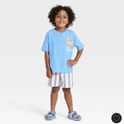 Toddler Boys' 2pc Bluey T-Shirt & Shorts Set - Blue 12M