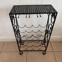 Black wine rack