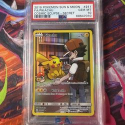 Pikachu 241 Sun & Moon Cosmic Eclipse PSA 10