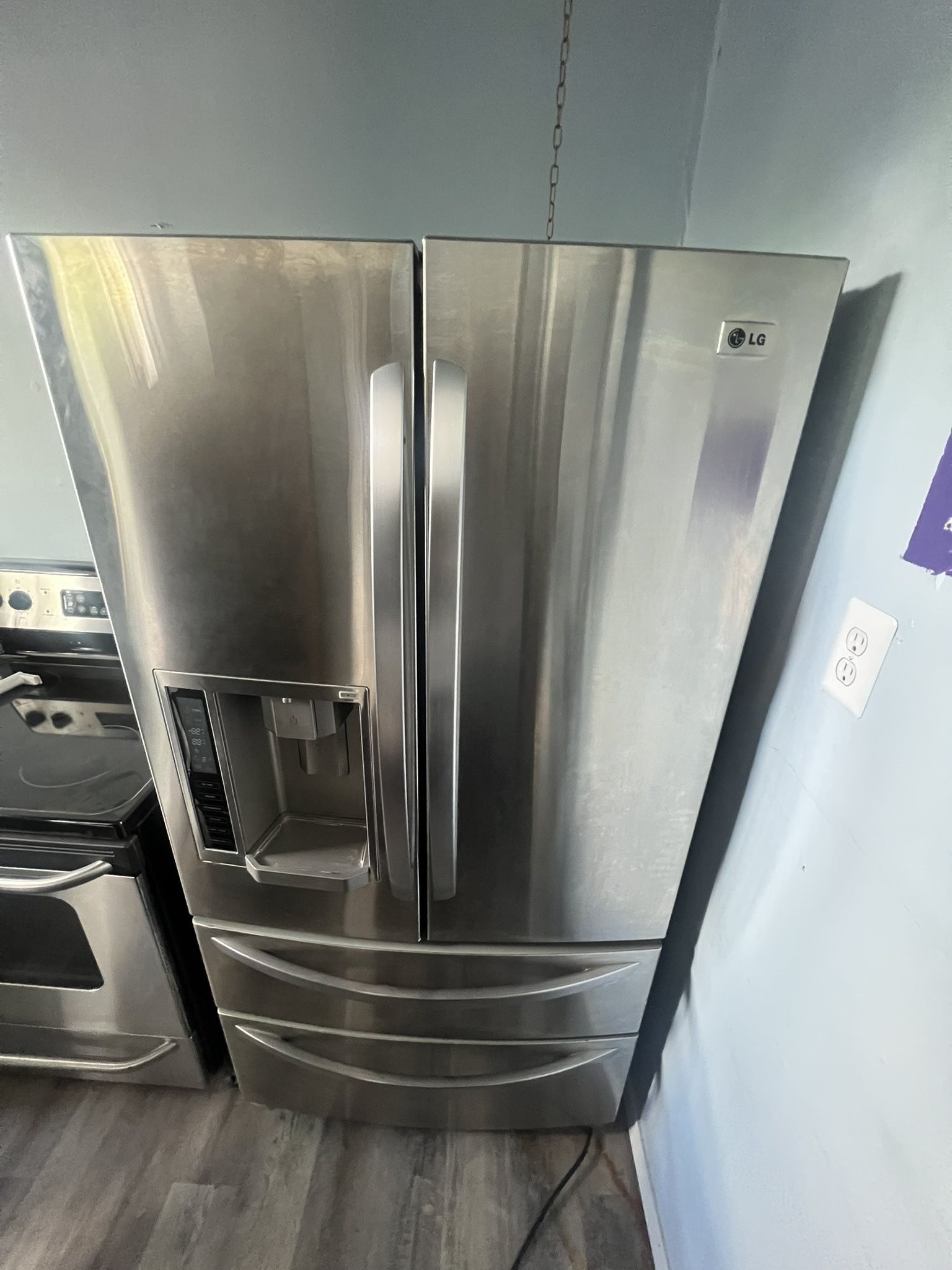 LG Stainless Steel Refrigerator with Ice Maker and Water Dispenser