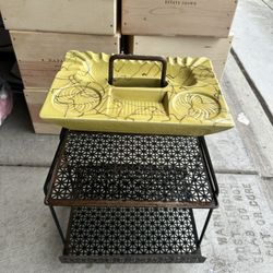 Vintage 50’s Ashtray /Drink holder/ magazine Rack 