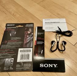 SONY MDR-AS4OEX Active Style Headphones Earbud Style Black