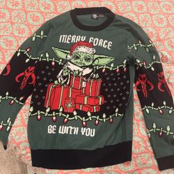 Disney Star Wars Baby Yoda Ugly Christmas Sweater Men’s Size Medium