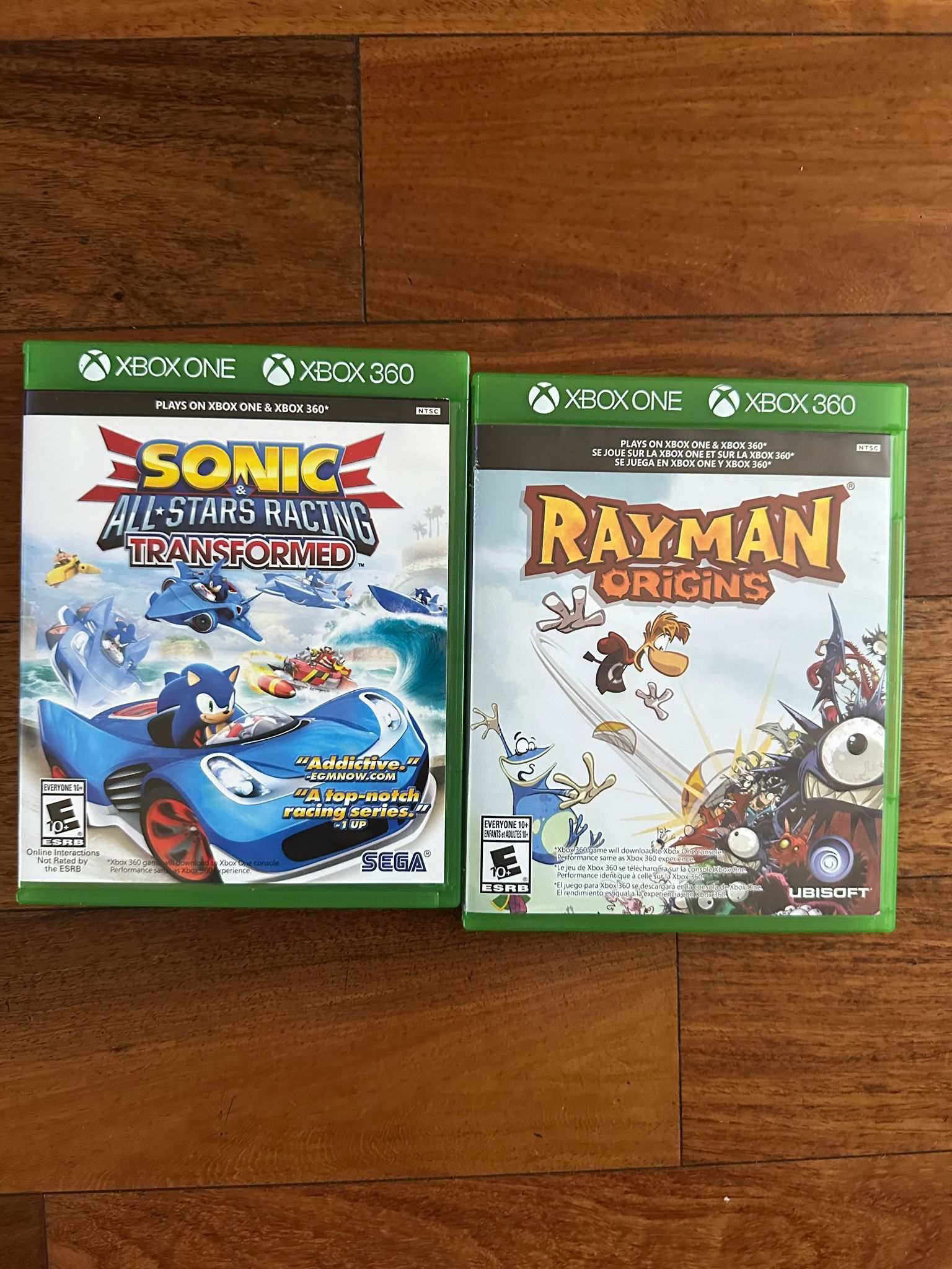 Xbox one or XBOX 360 games - Sconic and Rayman - $20 for both