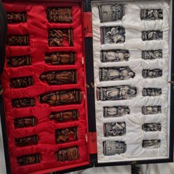 Antique ivory chess set