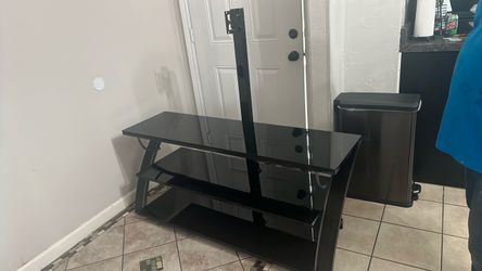 Glass tv stand