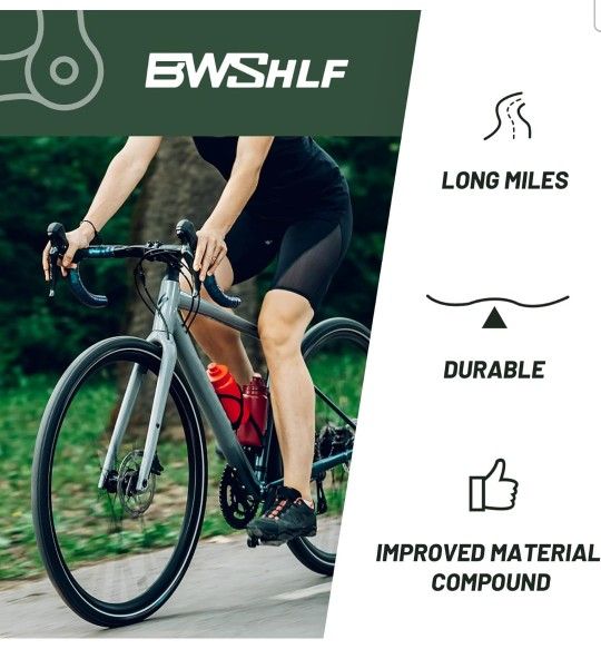 BWS HLF 700x28C  Folding Bead Replacement  Black Durable 2 Pack