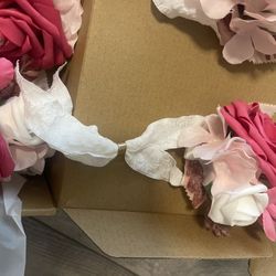 Wrist Corsage Set of 6 for Wedding Prom Party, Artificial Flower Wristlet Band Bracelet for Girls Women Bride Bridesmaid (6 Wrist Corsage- Pink)