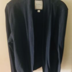 Black Cotton Open Front Cardigan  Great Shape