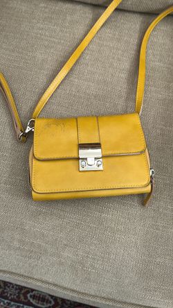 Yellow Crossbody Clutch Wallet Purse 