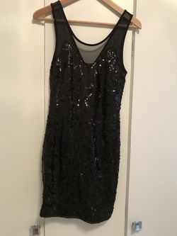 Black Sequin Cocktail Dress