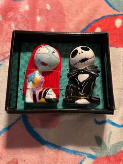 Nightmare Before Christmas Jack & Sally Salt and Pepper Shakers