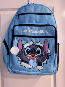STITCH WALT DISNEY WORLD BACKPACK LIGHT BLUE BRAND NEW WITH TAG