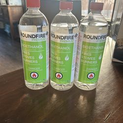 Bio Ethanol Fuel For Fires, Stoves, Burners - 3 Unopened 1 Liter Bottles