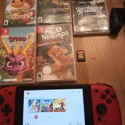 Nintendo Switch With 6 Games