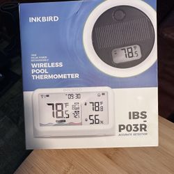 New Solar Powered Floating Pool Wireless, Digital Thermometer, IP68 Waterproof w/Indoor Temperature Humidity Monitor for Swimming Pool