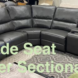 New Wide Seating Recliner Sectional (Finance & Delivery)