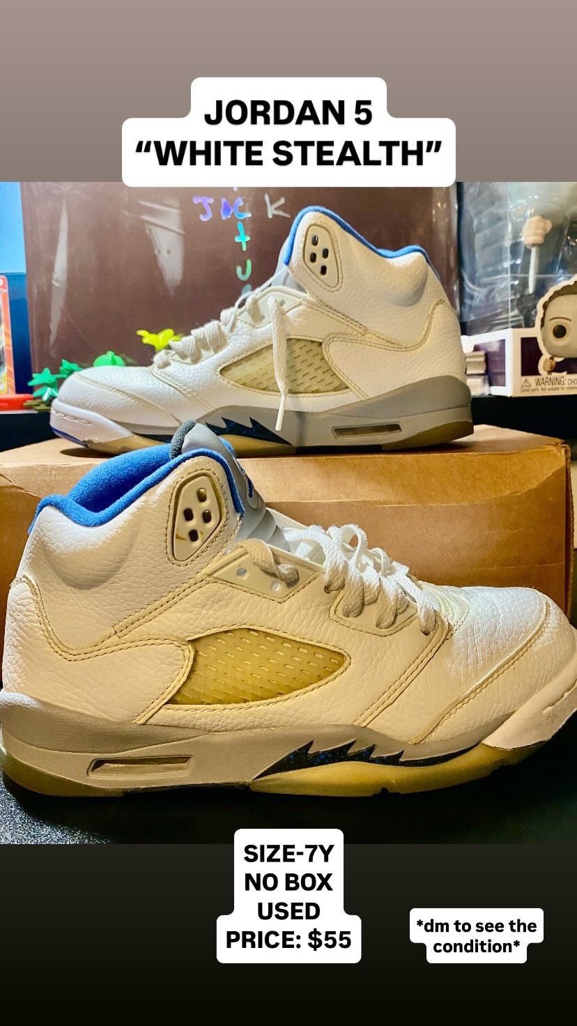 JORDAN 5 WHITE STEALTH
