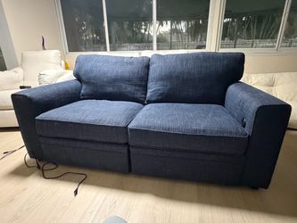 Pottery Barn Navy Sofa