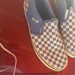 Blue Checker Vans 