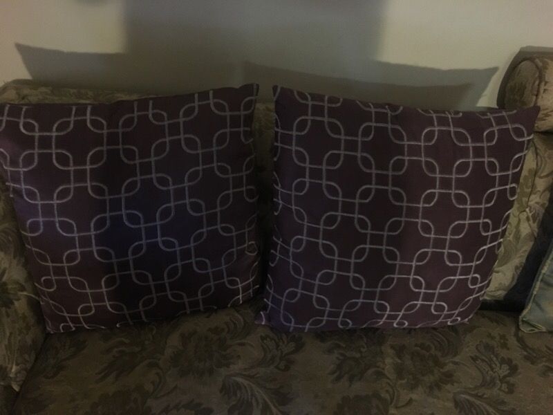 Purple Couch pillows