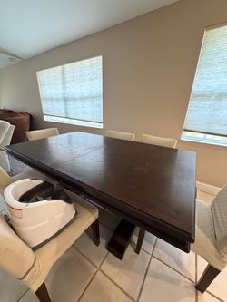 Dining table and chairs