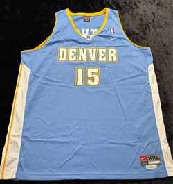 Men 2XL Vintage Nike NBA Denver Nuggets Carmelo Anthony Stitched Blue Jersey