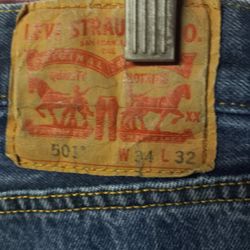 501 Levis Jeans Mens 34x32 
