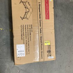 L SHAPED DESK CORNER TABLE PLUS STAND