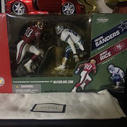 2005 JERRY RICE VS DEION SANDERS ACTION FIGURE