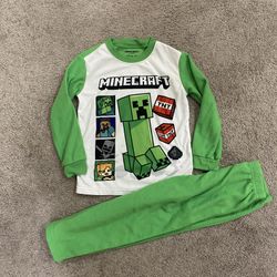 Boys Minecraft Fleece 2pc Pjs Size XS 4/5