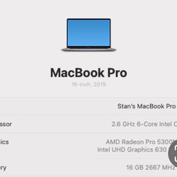 MacBook Pro 16” (2019)