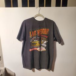 Changes Las Vegas Racing T-Shirt Mens L Black Graphic Distressed Mineral Retro