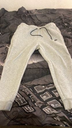 Nike Men’s Grey Solid Jogger Activewear Pants Regular 2XL Drawstring Waist