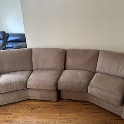 Large Suede Sofa